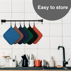 Joyhalo 6 Pack Pot Holders for Kitchen, Cotton Oven Holder - Image 6