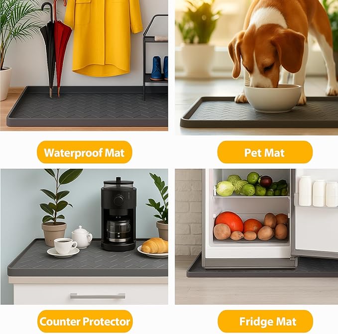 TigeJoy Under Sink Mats for Kitchen Waterproof, Leak-Proof Silicone Mat Sink - Image 6