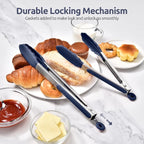 600ºF Heat Resistant Kitchen Tongs: U-Taste 9+12 inch Silicone Cooking Tong Set - Image 7
