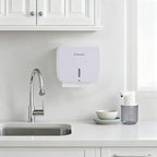 Paper Towel Dispenser Wall Mount: No Drill Adhesive Z-fold Multifold Paper - Image 2