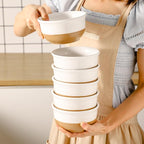 HASENSE Ceramic Cereal Bowls, 20 OZ Soup Bowls - Image 6