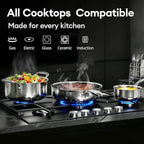 COOKER KING Stainless Steel Cookware Set, Pots and Pans Set Non Stick, Frying - Image 3