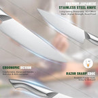 Knife Set, EWFEN 14-Piece Kitchen Knife Set - Image 5