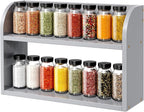 ROMGUAR CRAFT 2 Tier Bamboo Spice Rack, Countertop or Wall Mounting Wood Spice by ROMGUAR+CRAFT