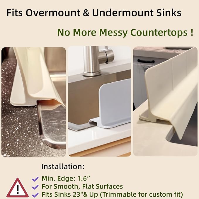 Sink Splash Guard for Kitchen, Splatter Screen & Silicone Water Guard - Image 4