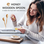 7 PCS Small Wooden Spoons, 5.8 Inch Honey Spoons - Image 2