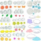 Flower Cookie Cutters, Cake Tools 44 Pcs Snowflake Cookie Cutter Cloud Fondant by RHLOVY