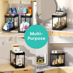 Under Sink Organizers 2 Pack, Pull-Out Sliding Cabinet Organizer - Image 7