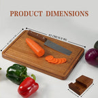Solid Teak Wood Cutting Board One Piece Non Glued Large Thick Crack Resistant - Image 2