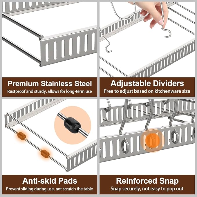 Housolution Pot and Pan Organizer Rack - Image 3