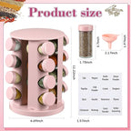 Yungyan Pink Rotating Spice Rack Seasoning Organizer - Image 2