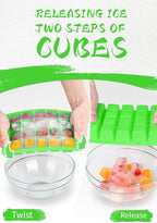 4 Pack Mini Ice Cube Trays for Freezer-Easy Release & Stackable | Small Ice - Image 3