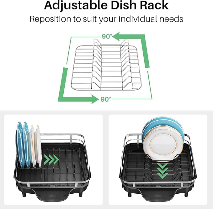SNTD Dish Drying Rack, Expandable Dish Rack - Image 6