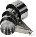 Chef Craft Select 4 Piece Measuring Cup Set, 1/2 and 1 cup, Stainless Steel by ChefCraft