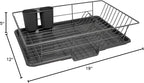 Sweet Home Collection 3 Piece Metal Dish Drainer Rack Set - Image 2