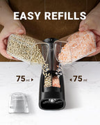 Sangcon Electric Salt and Pepper Grinder Set Shaker 2 IN 1 - Image 4