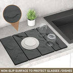 Large Stone Dish Drying Mat for Kitchen Counter, Foldable Water Absorbing - Image 4