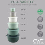 COOK WITH COLOR Prep Bowls with Lids- Wide and Deep Nesting Plastic Small - Image 3