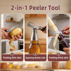 Multifunctional Vegetable Peeler, 2 in 1 Stainless Steel Fruit Veggie Peeler - Image 4