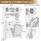 Double 13 Gallon Tilt Out Trash Can Cabinet - Image 6