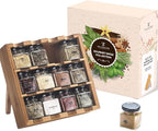 TILZ GEAR Wooden 3-Tier Spice Rack, 12 Filled Glass Jars, 12 Organic Spices - Image 7