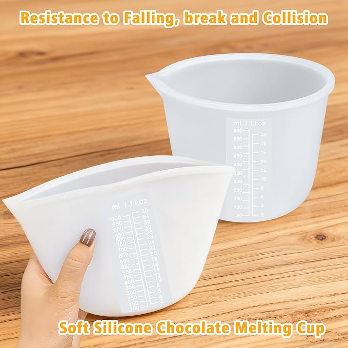 Palksky Silicone Melting Cups Set, Heat Resistant Pouring Cups - Image 7