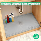 Aisslro Under Sink Mat 22" X 19", Waterproof Silicone Cabinet Organizer - Image 4