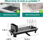junyuan Compact Dish Drying Rack, Small Dish Rack - Image 6
