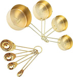 Gold Measuring Cups and Spoons Set by LYFJXX
