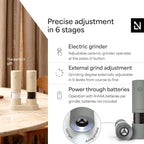LARS NYSØM Electric Salt and Pepper Grinder Set I Automatic Salt and Pepper - Image 2