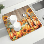 Fall Orang Pumpkin Dish Drying Mat - Image 8