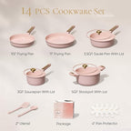 CAROTE Ceramic Cookware Set Nonstick, Non-Toxic & PFAS-Free, Dishwasher - Image 2
