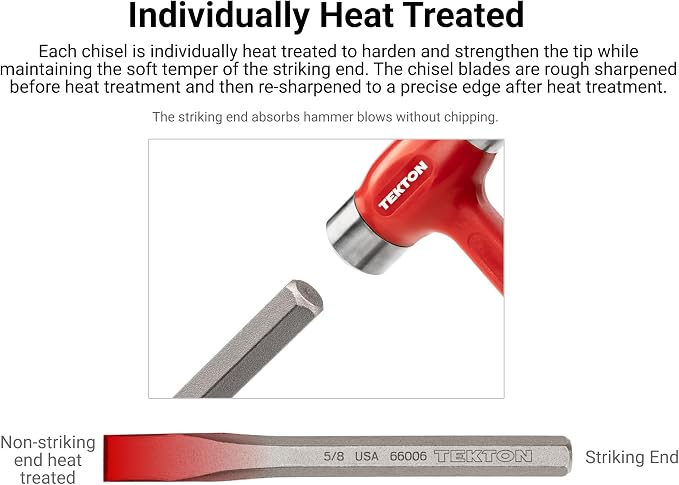 TEKTON Long Cold Chisel Set, 3-Piece | 66506 - Image 3
