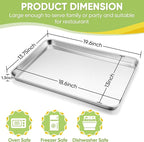TeamFar Stainless Steel Baking Sheet, 20’’ x 14’’ Large Baking Sheet Pan - Image 2