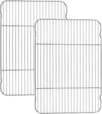 Baking Cooling Rack Set of 2, E-far 16.5"x11.5" Stainless Steel Metal Roasting by E-far