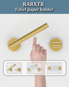 RARXTR Gold 2 Pack Toilet Paper Holder SUS304 Stainless Steel Double Post - Image 2
