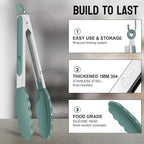 HOTEC Premium Stainless Steel Locking Kitchen Tongs - Image 3