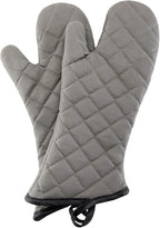 ARCLIBER Oven Mitts 1 Pair of Quilted Terry Cloth Cotton Lining, Extra Long by ARCLIBER