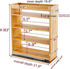 OCG 4-Tier Pull Out Kitchen Cabinet Spice Rack Holder Shelves, spice - Image 2