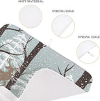 Winter Dish Drying Mat 18 x 24 inch Winter Landscape Snow Tree Deer Decorative - Image 3