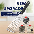 Newness Metal Fish Turner Spatula Stainless Steel - Image 4