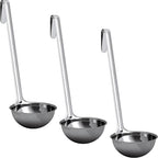 Super Sturdy, Ergonomic 6 Oz. Soup Ladle 3 Pk. Stainless Steel Ladles by FoodRestaurantSupplies