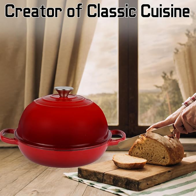 Enameled Cast Iron Bread Oven, Dutch Oven Pot - Image 6