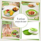 Microwave Splatter Cover 10.2 Inch, Collapsible Silicone Lid & Tray - Image 5