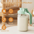 Breast Milk Pitcher, Mason Jar 32 oz, Heavy Duty Wide Mouth Jar - Image 5