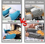 KEGOUU Oven Mitts and Pot Holders 6pcs Set, Kitchen Oven Glove High Heat - Image 5