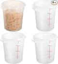 CURTA 4 Quart Translucent Round Food Storage Container by CURTA