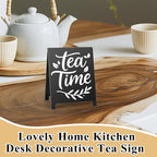 Tea Time Coffee Sign for Cafe Teas Bar Decor Signs Tea Coffee Station - Image 6