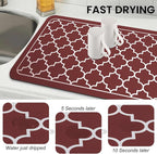 WISELIFE Dish Drying Mat Super Absorbent Drying Mat Large Dish Drying Mats - Image 4