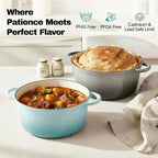 6 Quart Dutch Oven Pot with Lid, Non Stick Enameled Cast Iron Dutch Oven - Image 2